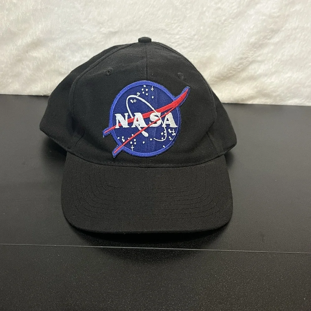 NASA Patch Hat Vintage Space Snap Back Black Cap Armadillo Brands